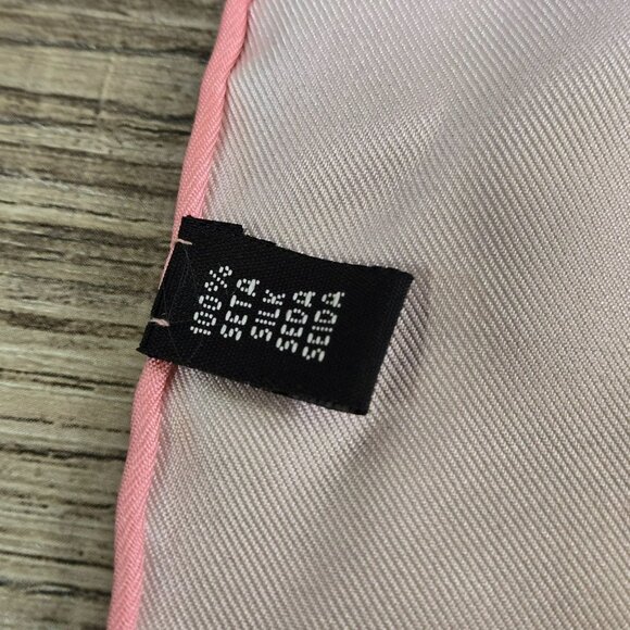 Floral Butterfly Print 100% Silk Pink Scarf Wrap Shawl Lightweight & Elegant - Picture 9 of 11